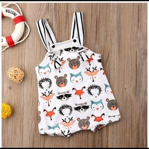 Baby 3-6M Animal Print Sleeveless Romper One-Piece